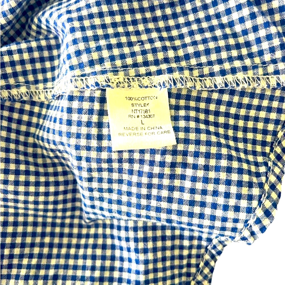 𝐋𝐔𝐌𝐈𝐄𝐑𝐄 Off-Shoulder Gingham Ruffle Top – Size L - Picture 6 of 7